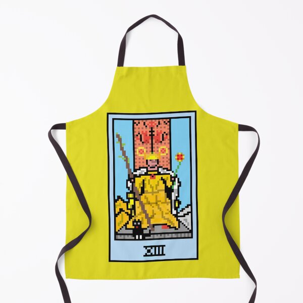 Item preview, Wait, is this pixel art tarot? Yellow - Minor Arcana 'Queen of Wands' (Design for T-shirt, stickers and other accessories) designed and sold by Pixel Waite.