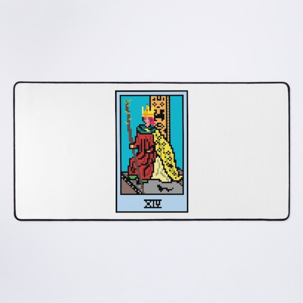 Item preview, Wait, is this pixel art tarot? White - Minor Arcana 'King of Wands' (Design for T-shirt, stickers and other accessories) designed and sold by Pixel Waite.