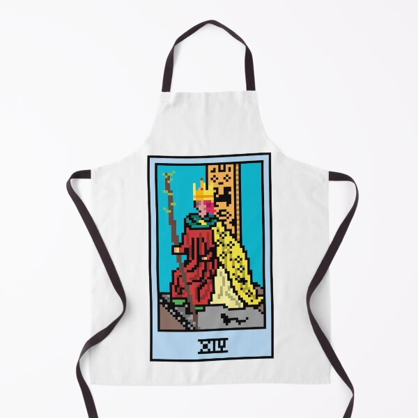 Item preview, Wait, is this pixel art tarot? White - Minor Arcana 'King of Wands' (Design for T-shirt, stickers and other accessories) designed and sold by Pixel Waite.