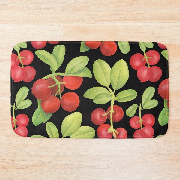 Item preview, Red berry on a branch pattern. Forest berry décor designed and sold by PeacefulArtUkr.