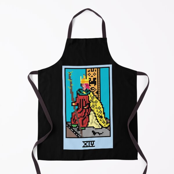 Item preview, Wait, is this pixel art tarot? Black - Minor Arcana 'King of Wands' (Design for T-shirt, stickers and other accessories) designed and sold by Pixel Waite.