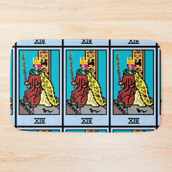 Item preview, Wait, is this pixel art tarot? Black - Minor Arcana 'King of Wands' (Design for T-shirt, stickers and other accessories) designed and sold by Pixel Waite.