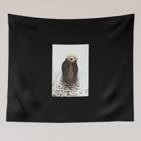 Item preview, Adorable Smiling Otter in Lake Classic T-Shirt designed and sold by KevinWeissmann.