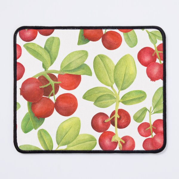 Item preview, Red berry on a branch pattern. Forest berry décor designed and sold by PeacefulArtUkr.