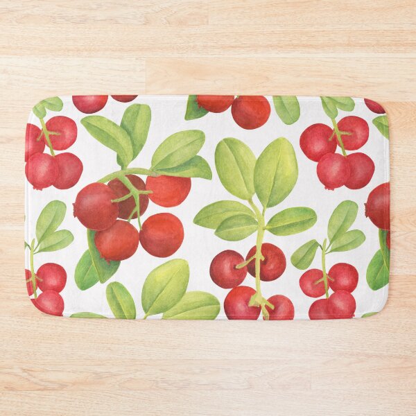 Item preview, Red berry on a branch pattern. Forest berry décor designed and sold by PeacefulArtUkr.