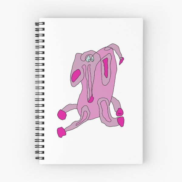 Item preview, Pink Elephant, unrolled line (white background) designed and sold by MentaLee.