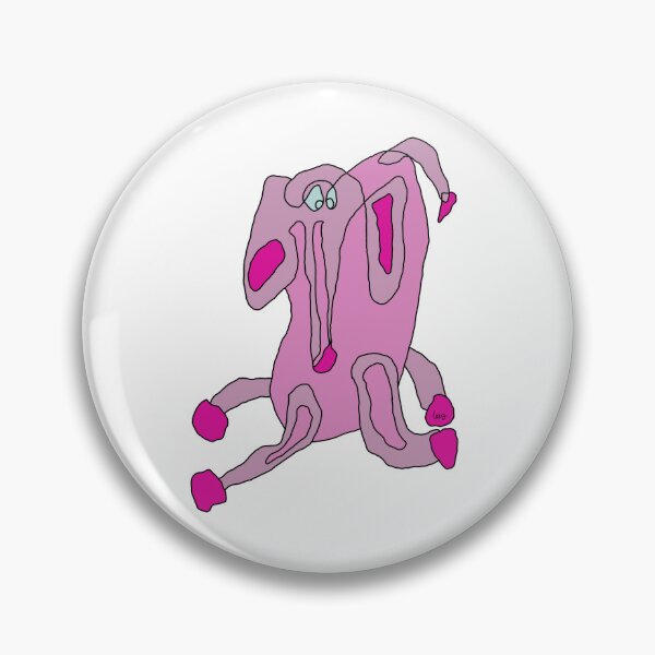 Item preview, Pink Elephant, unrolled line (white background) designed and sold by MentaLee.