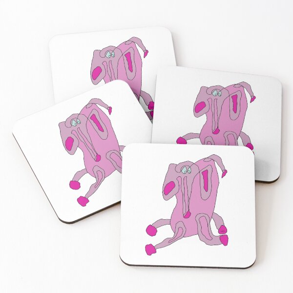 Item preview, Pink Elephant, unrolled line (white background) designed and sold by MentaLee.