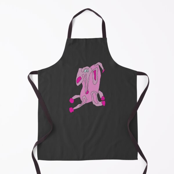 Item preview, Pink elephant, unrolled line (black background) designed and sold by MentaLee.