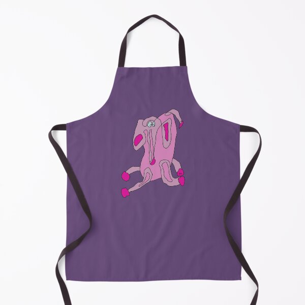 Item preview, Pink elephant, unrolled line (purple background) designed and sold by MentaLee.