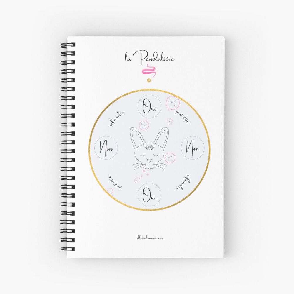Cahier à spirale « Planche pendule Chat Oui / Non La Pendulière»