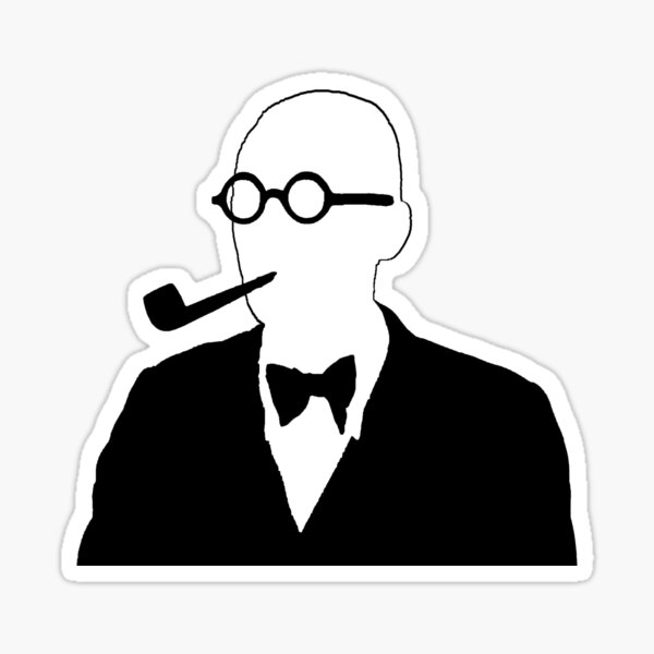 Le Corbusier Blanco y Negro Pegatina