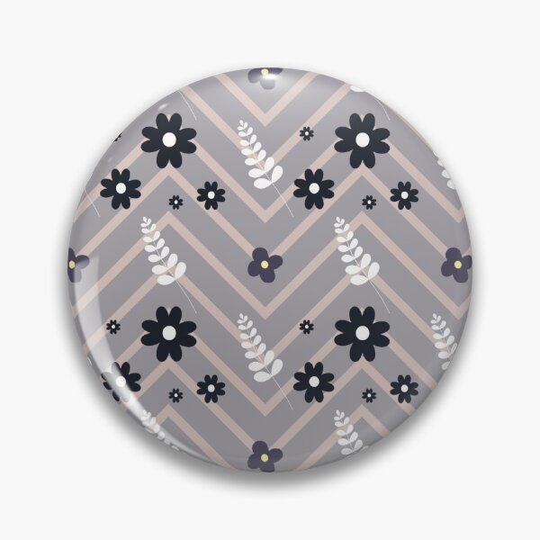 Item preview, Mountain Ash Collection - grey floral and chevron surface pattern  designed and sold by Missing In Art.