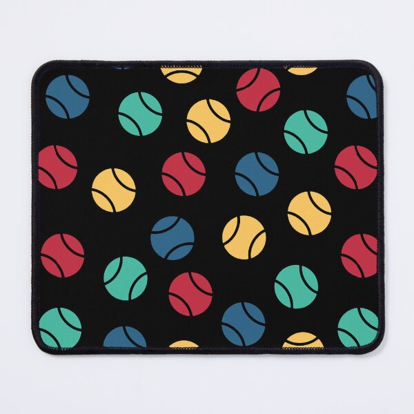Item preview, Colourful tennis balls on black background designed and sold by EvieWoj.