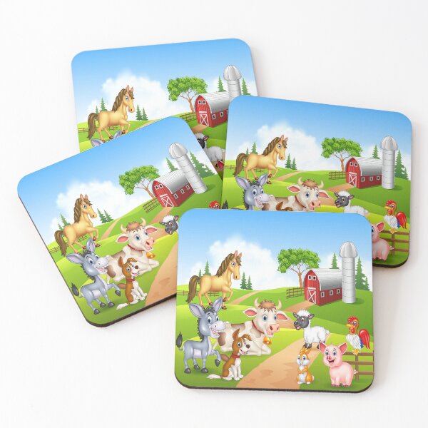 Item preview, Coasters for cup lovely animals designed and sold by ArtistDrawing.