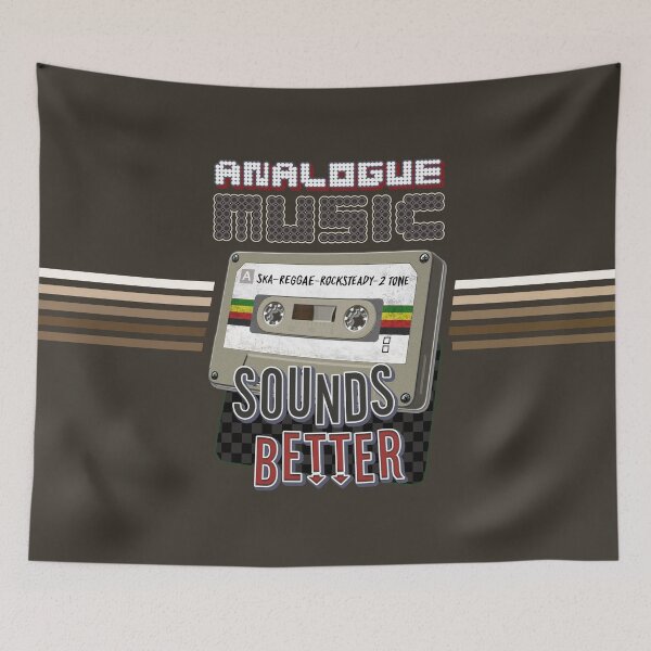 Item preview, Retro Music : Cassette Tape - Analogue Music Sounds Better - Ska, Reggae, Rocksteady, 2-Tone designed and sold by RetroTeeStudio.