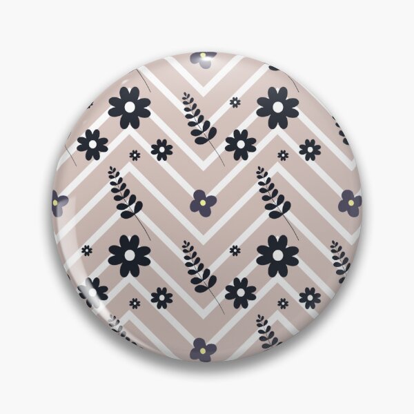 Item preview, Mountain Ash Collection - Beige floral and chevron surface pattern  designed and sold by Missing In Art.