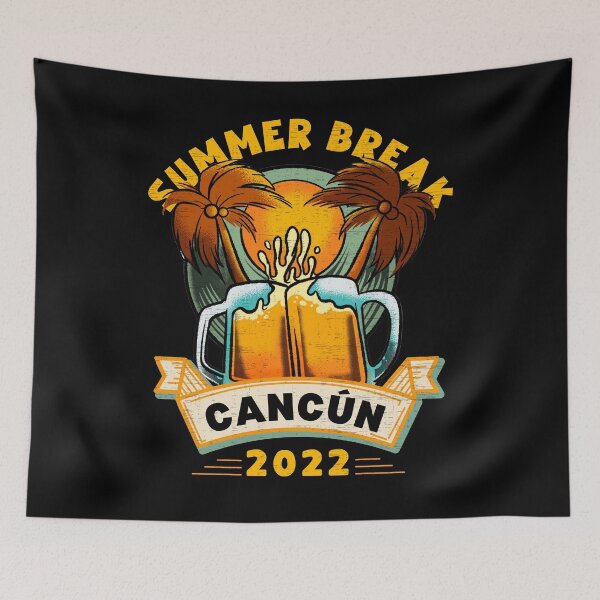 Item preview, Cancun Mexico Beach Summer Vacation Palm Trees Sunset designed and sold by retrodesigner14.