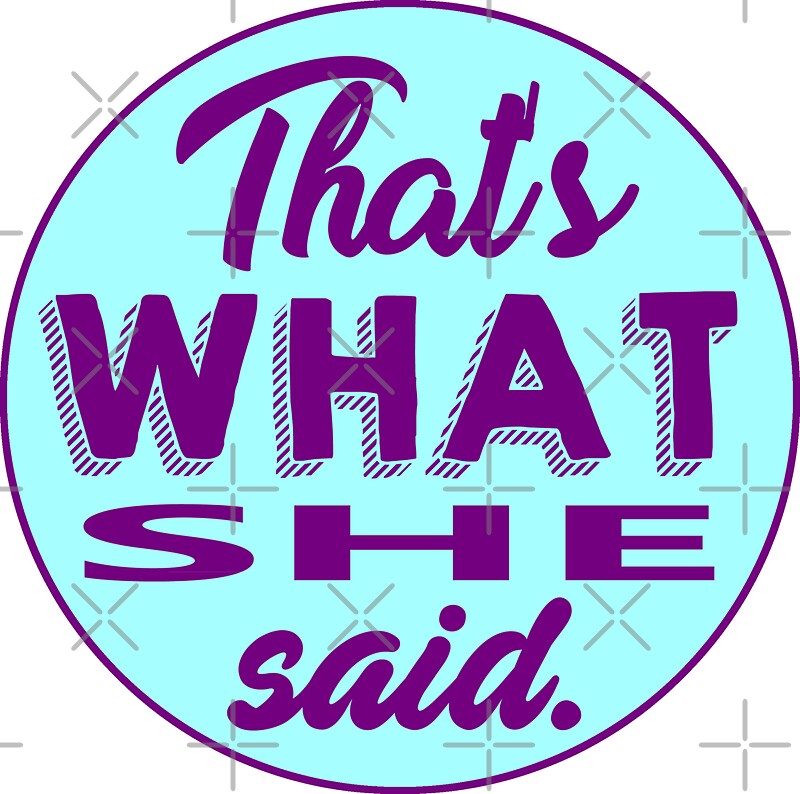 Thats What She Said Stickers By Pickledbeets Redbubble 