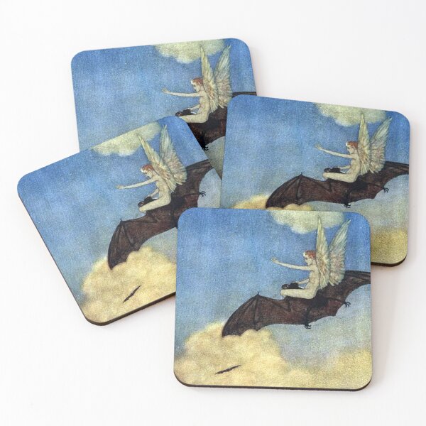 Item preview, Ariel Riding a Bat - Edmund Dulac designed and sold by forgottenbeauty.