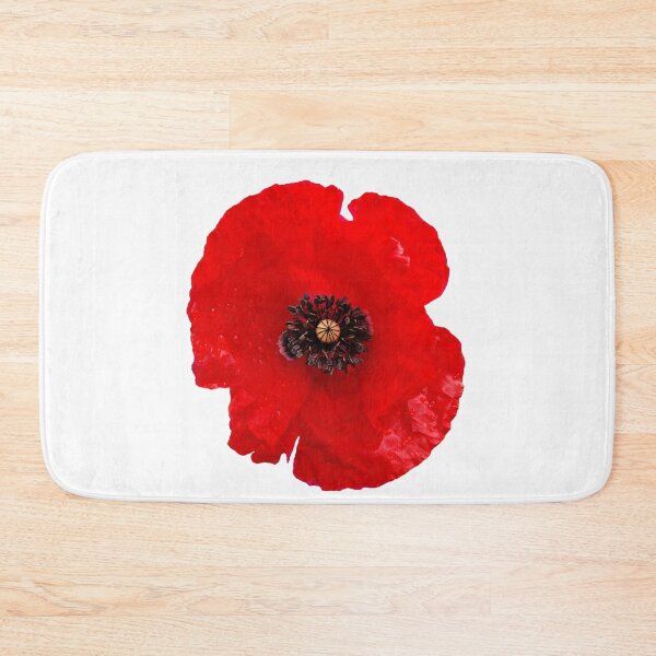 Item preview, Beautiful deep red poppy flower with dark stamens in the middle. designed and sold by janesg.