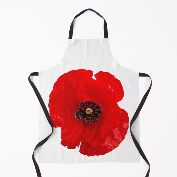 Item preview, Beautiful deep red poppy flower with dark stamens in the middle. designed and sold by janesg.