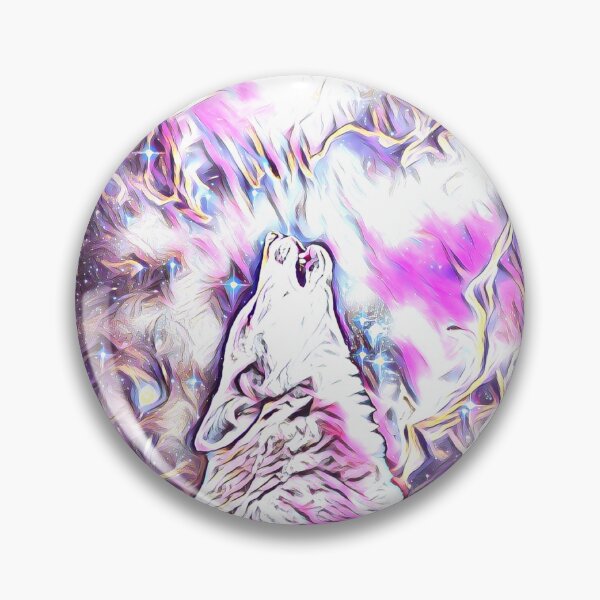 Item preview, Lone Wolf Howl Pastel Amethyst Circle designed and sold by MMwolfdogden.