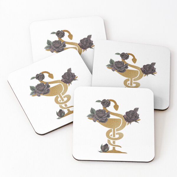 Item preview, Pharmacy Store Decor dark purple roses romantic hand paint Floral Bowl of Hygeia designed and sold by Lawandmedical.