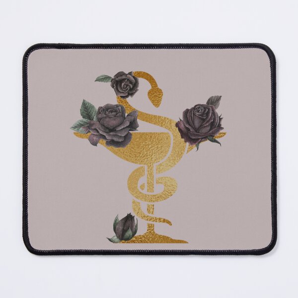 Item preview, Pharmacy Store Decor dark purple roses romantic hand paint Floral Bowl of Hygeia designed and sold by Lawandmedical.