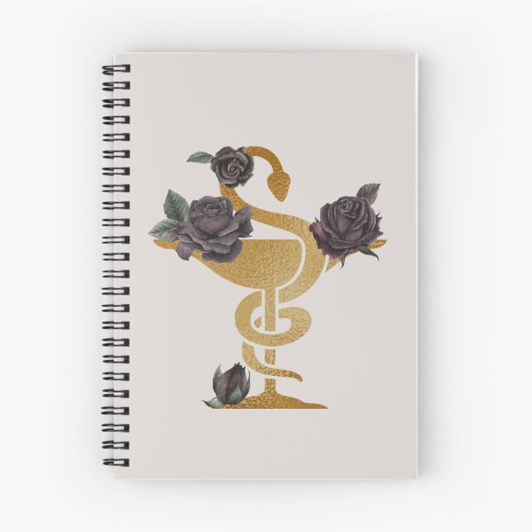 Item preview, Pharmacy Store Decor dark purple roses romantic hand paint Floral Bowl of Hygeia designed and sold by Lawandmedical.