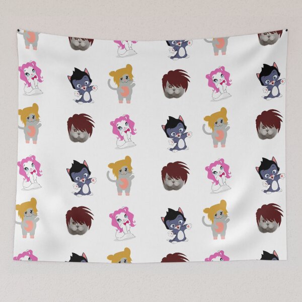Item preview, Funny Cute Cat With A Wig / Cool and Cute Cats With Funny Wigs, For Kids/Adults//Nurseries/Pre-Schoolers/Cat Lovers designed and sold by haRexia.