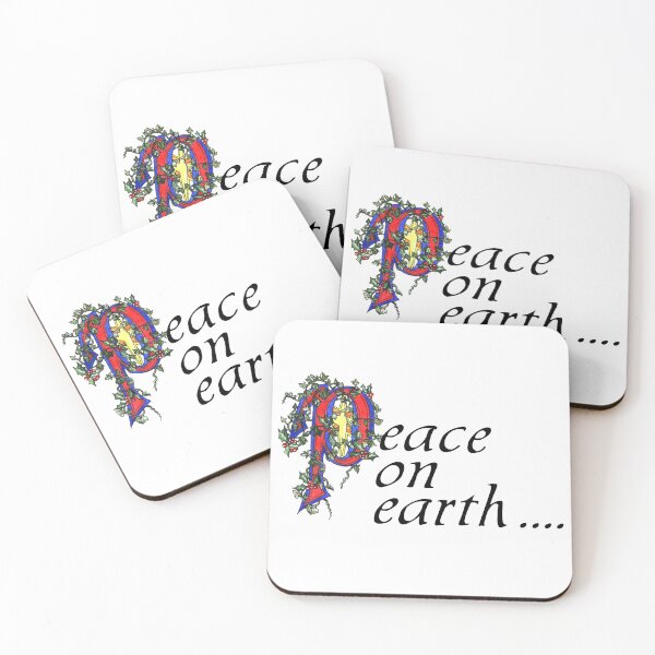 Item preview, Peace on earth message with illuminated first letter. designed and sold by janesg.