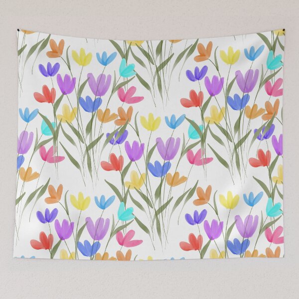 Item preview, Colorful meadow flowers pattern designed and sold by PeacefulArtUkr.