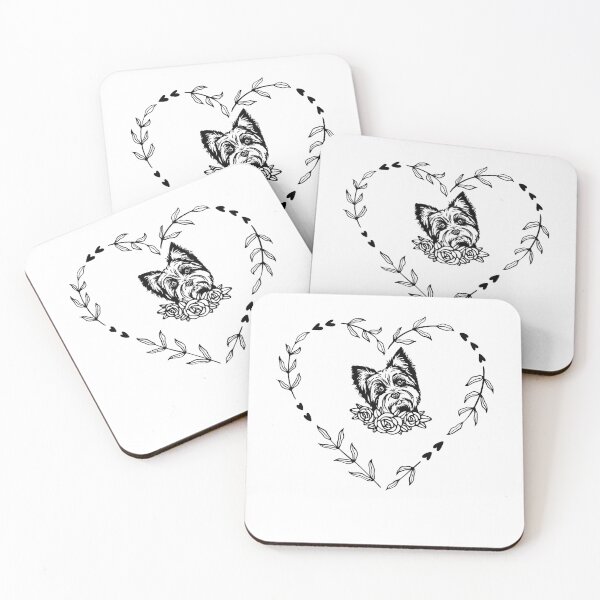 Item preview, A black and white west highland terrier wreath heart. Westland floral heart Dog flowers wreath heart. Art Board Print designed and sold by Doggymadness.