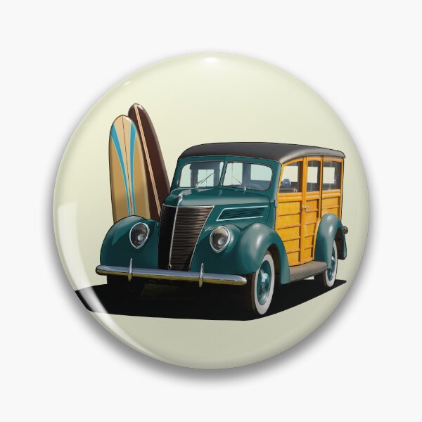 Item preview, 1937 Ford Woody Station Wagon in teal designed and sold by candc-retro.