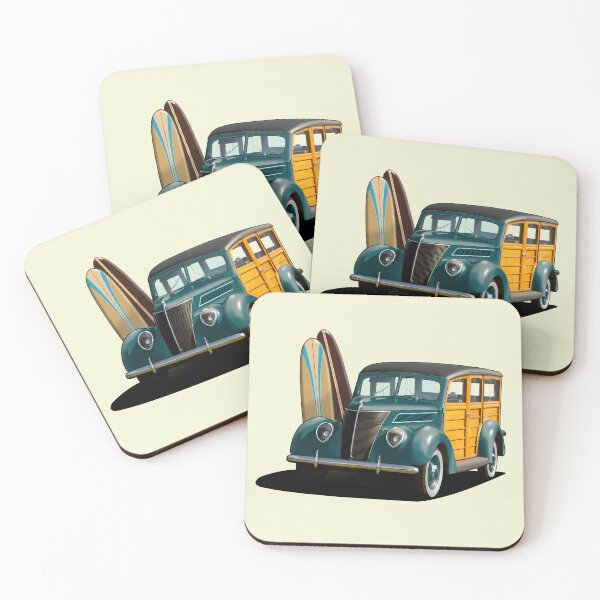 Item preview, 1937 Ford Woody Station Wagon in teal designed and sold by candc-retro.