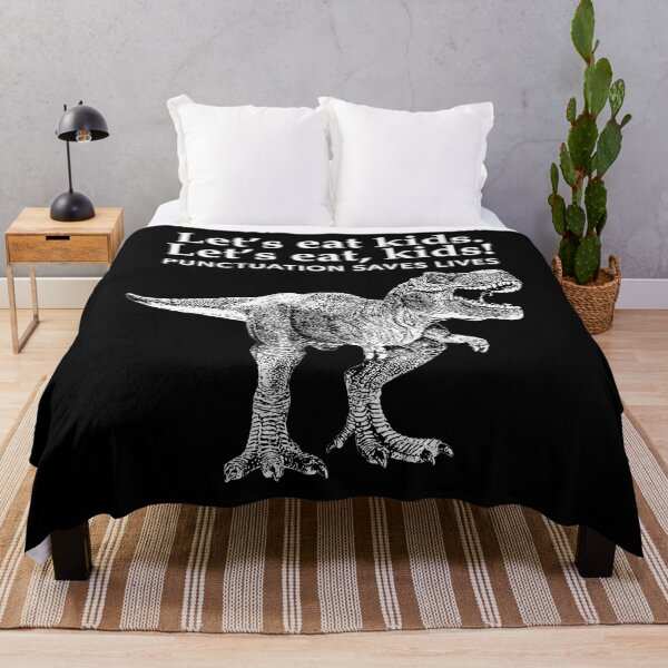 Item preview, Let's Eat Kids Punctuation Saves Lives T Rex Dinosaur designed and sold by fultond.