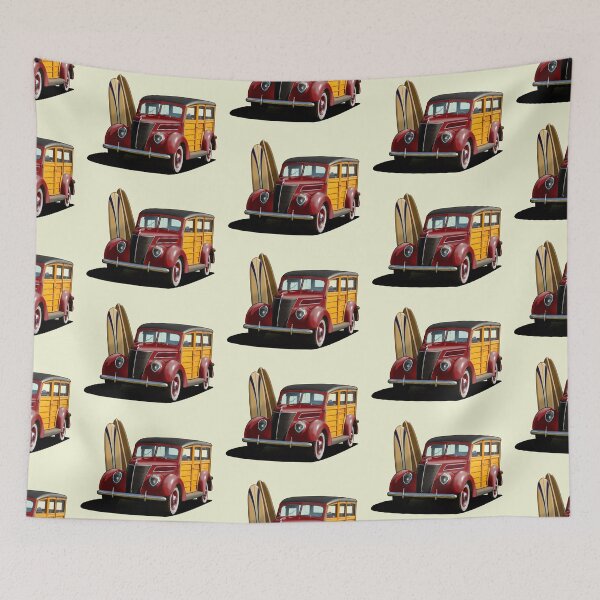 Item preview, 1937 Ford Woody Station Wagon in maroon designed and sold by candc-retro.