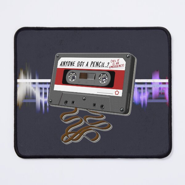 Item preview, ANYONE GOT A PENCIL? (Yes, It Is An Emergency) - Retro Music : Cassette Tape (Grey / Red Stripe) designed and sold by RetroTeeStudio.