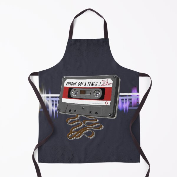 Item preview, ANYONE GOT A PENCIL? (Yes, It Is An Emergency) - Retro Music : Cassette Tape (Grey / Red Stripe) designed and sold by RetroTeeStudio.