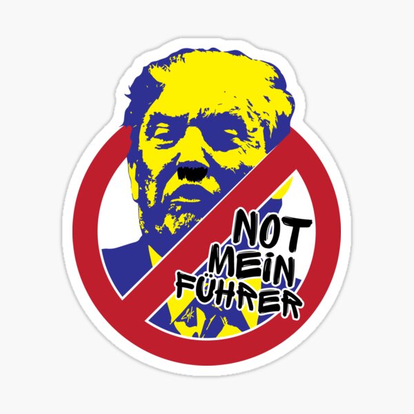 Vista previa del artículo con la obra «No Mein Führer», diseñado y vendido por Cameron Kinchen.