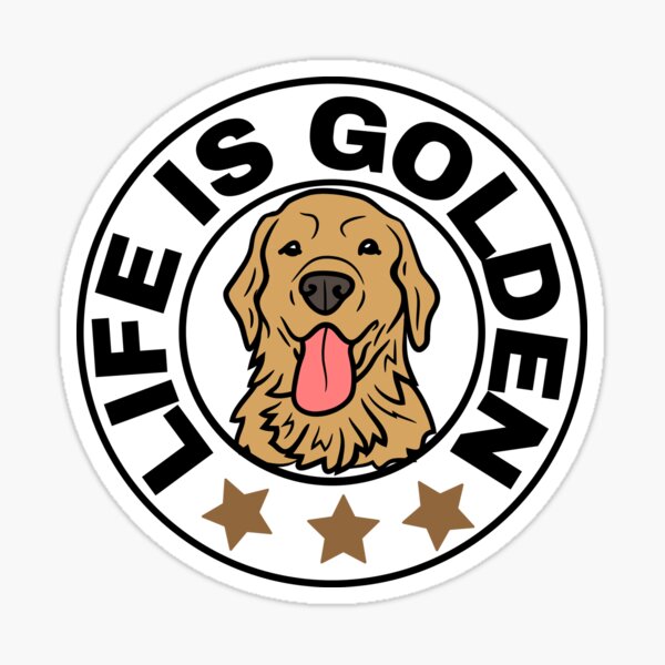 Item preview,   Golden Retriever, das Leben ist besser mit einem goldenen designed and sold by BronikowskiART.