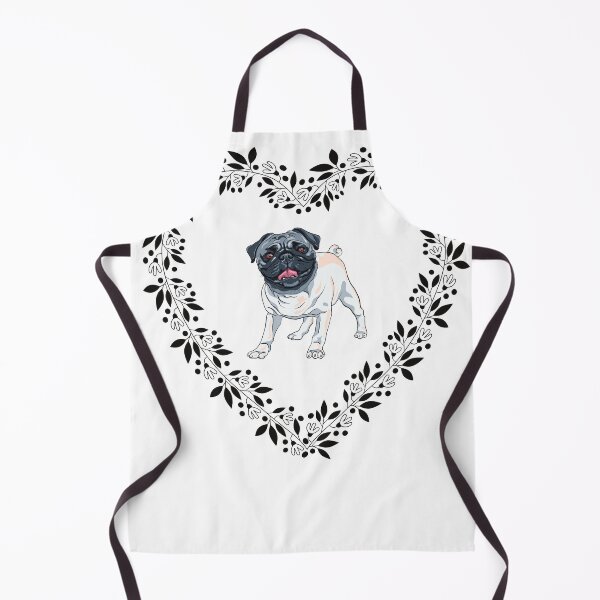 Item preview, A floral pug design. Pug and flowers. Pug mummy, Pug heart and flowers Art Board Print designed and sold by Doggymadness.