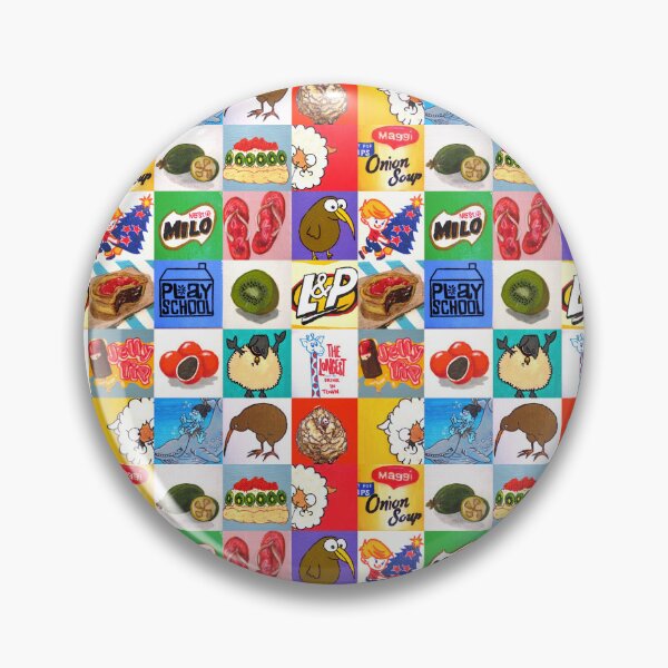 Item preview, Kiwiana food and drink icons collage designed and sold by Mandii Pope.