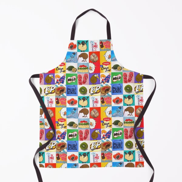 Item preview, Kiwiana food and drink icons collage designed and sold by Mandii Pope.