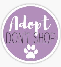 Adopt Don't Shop - Lavender Sticker