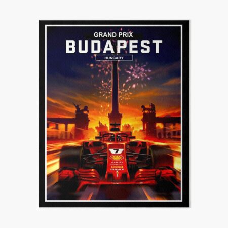 Item preview, BUDAPEST GRAND PRIX : Vintage Hungary Auto Racing Print designed and sold by posterbobs.