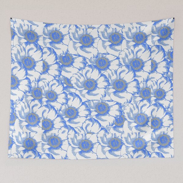 Item preview, Retro blue flower seamless pattern. designed and sold by Giree07.