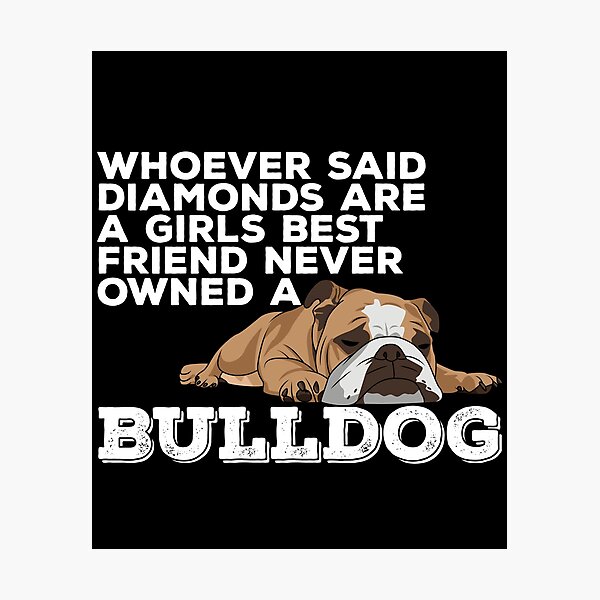 Artikel-Vorschau von Die Bulldoggen-Entwurfs-Frauen - wer sagte, dass Diamanten ein bester Freund der Mädchen sind, besaßen nie eine Bulldogge, designt und verkauft von kudostees.