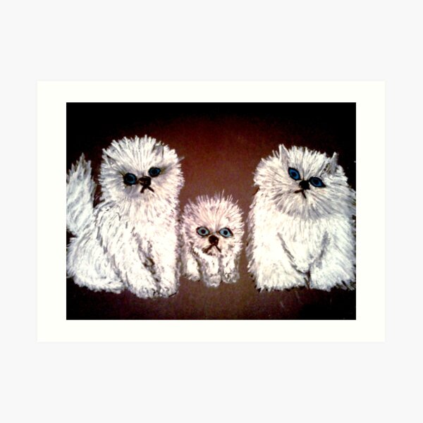 THREE LITTLE KITTENS Art Print